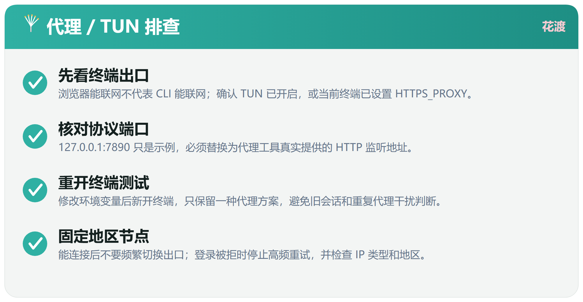 四、国内最大坑：CLI 不读系统代理